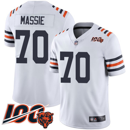 Chicago Bears Limited White Men Bobby Massie Jersey NFL Football #70 100th Season